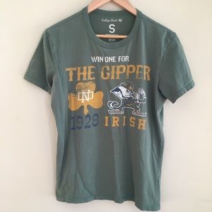 Notre Dame Gripper Green Tee Size Small